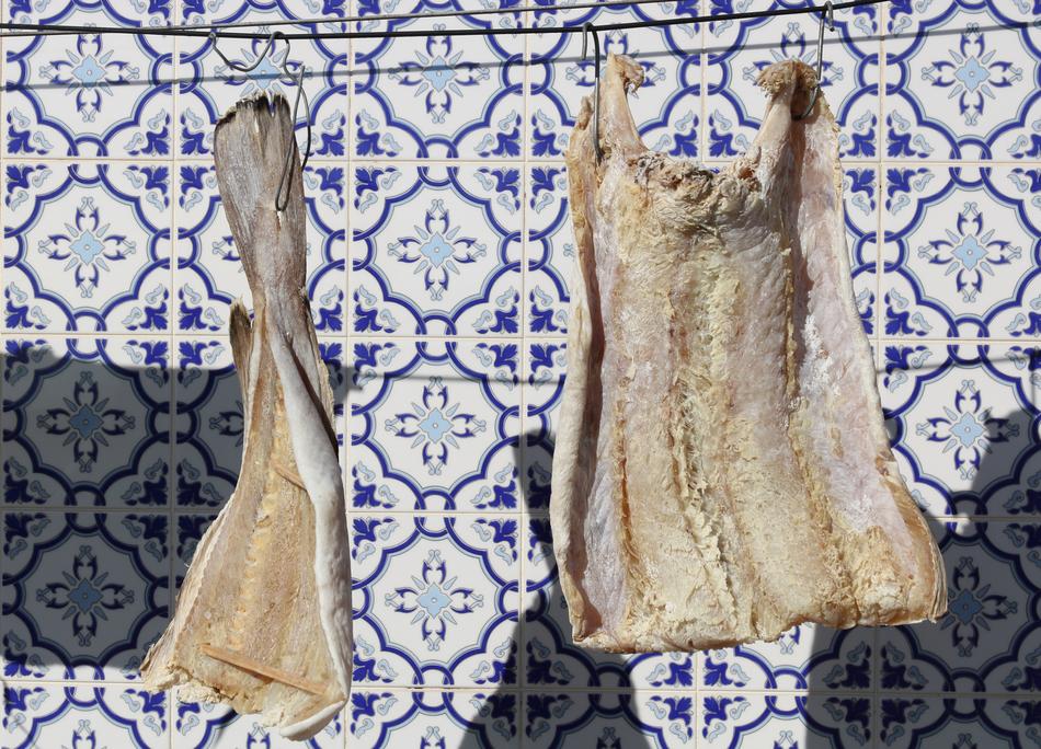 Cleaned fish on drying