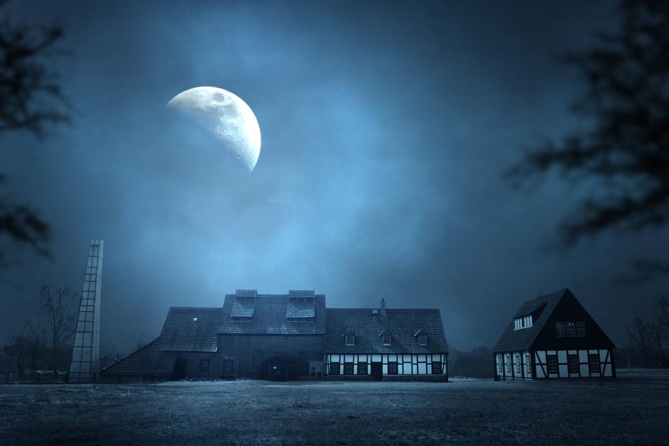 moon blue night