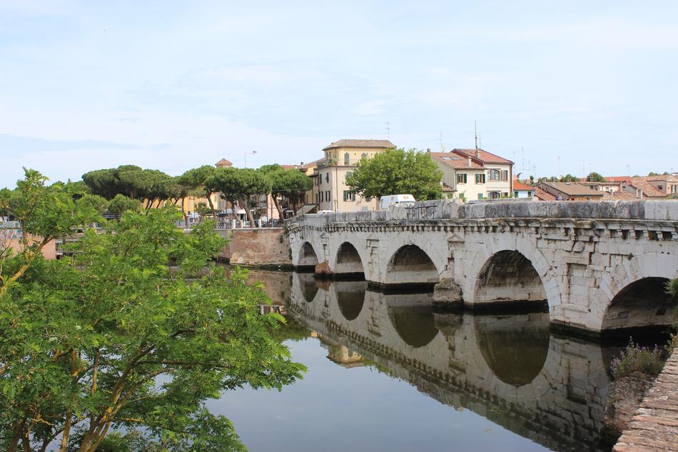 brick bridge in the city