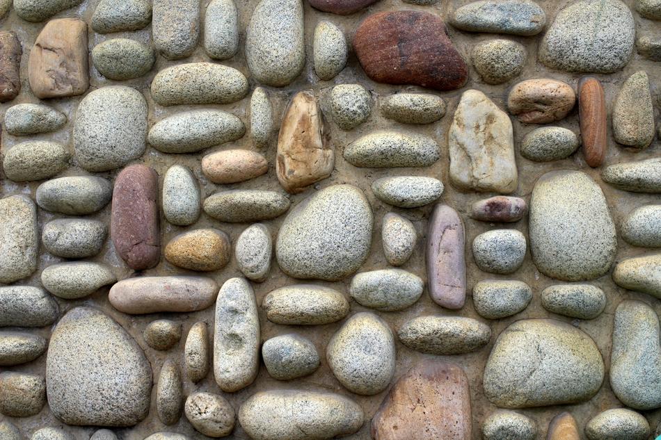 stone wall colored view
