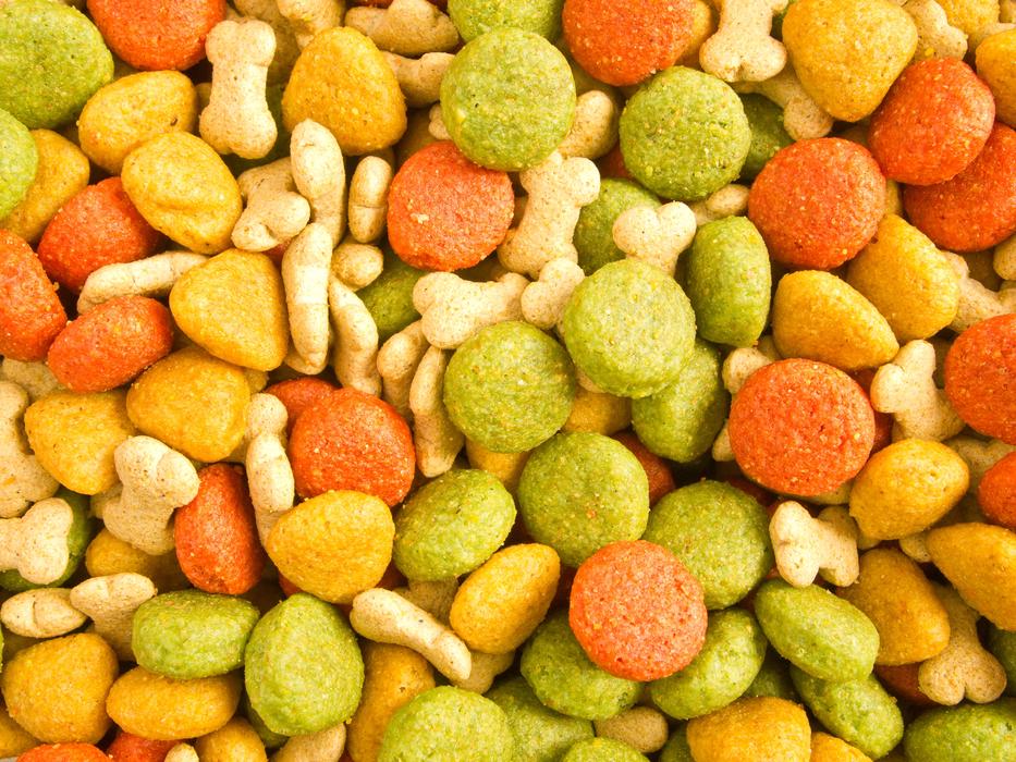 colored pet food
