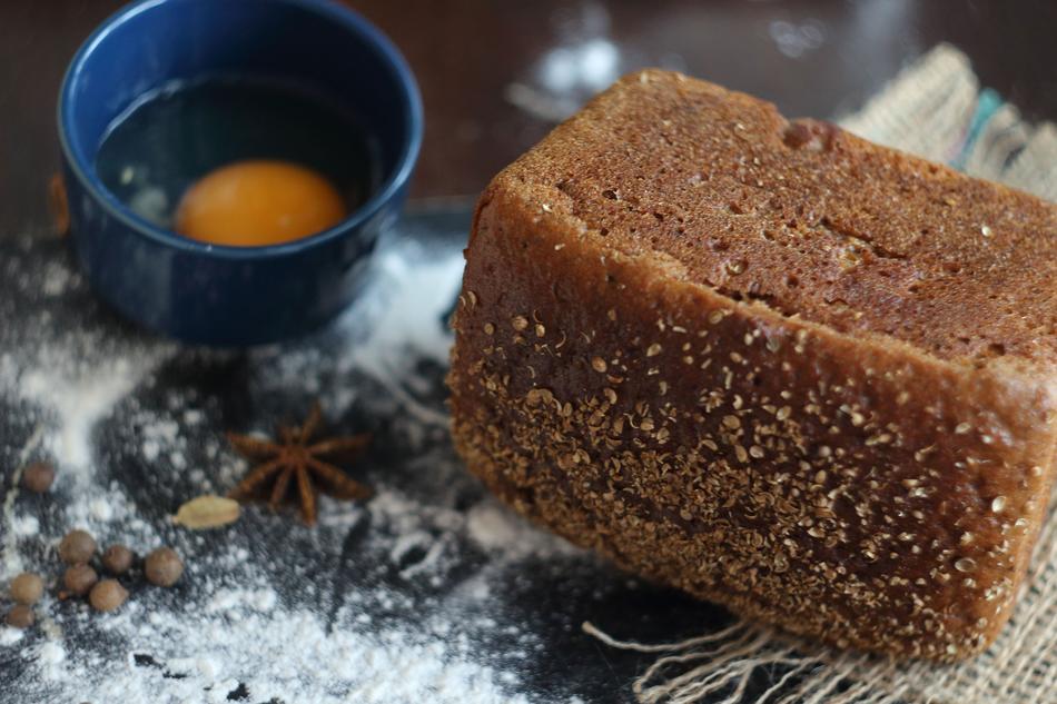fried bread with raw egg