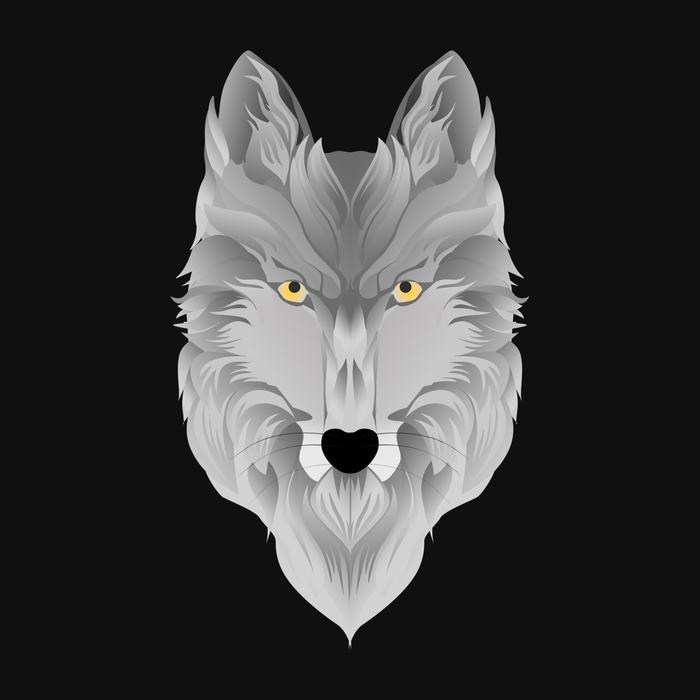 graphics white dog black background