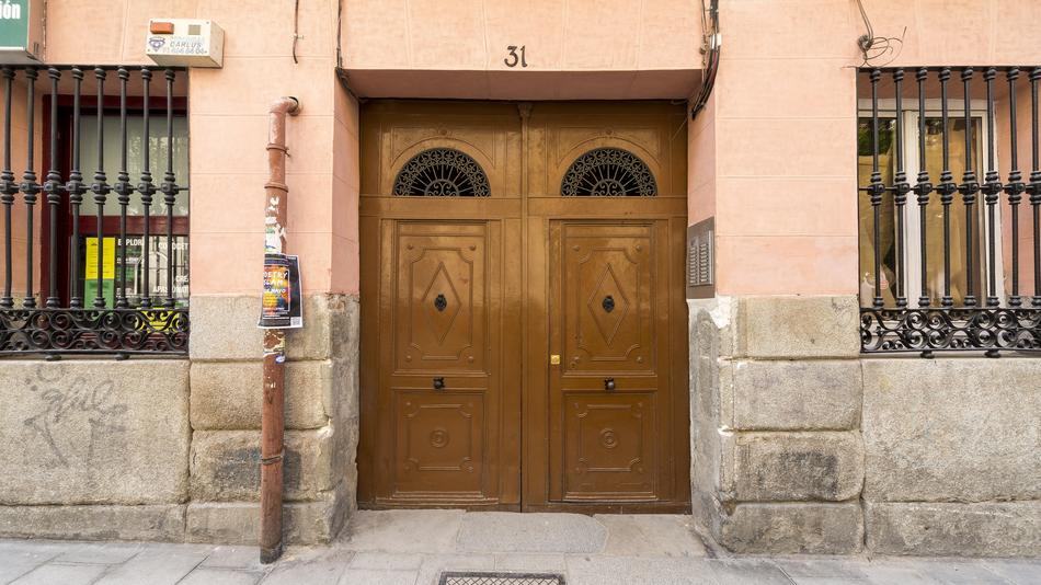 wooden entrance door