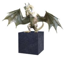 stone dragon on the cube