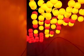 lanterns yellow red background