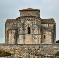 the old temple with clouds