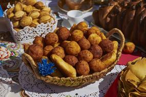 delicious sweet round baked goods