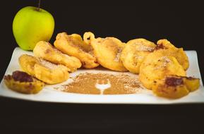 sweet baked goods with apple