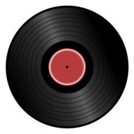 vinyl music retro black red