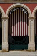 restaurant sign at the entrance