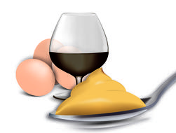 liquor with food drawing