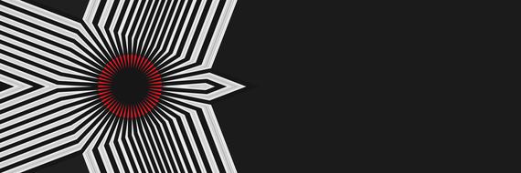 black lines with a red circle pattern