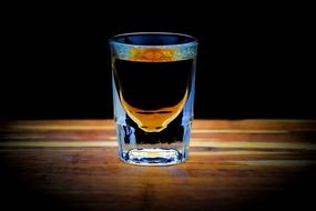 shot of an alcoholic beverage