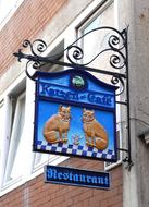 cats couple blue background