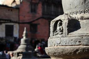 buddha religion stone tower