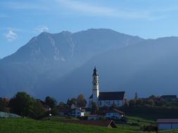 Mountains Church Landscape