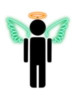 angel neon christmas symbol halo