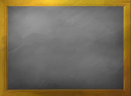 Blackboard with white chalk, in the wooden frame, in light, clipart