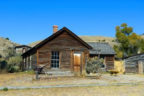 old house with wooden walls