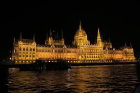 Budapest black background view