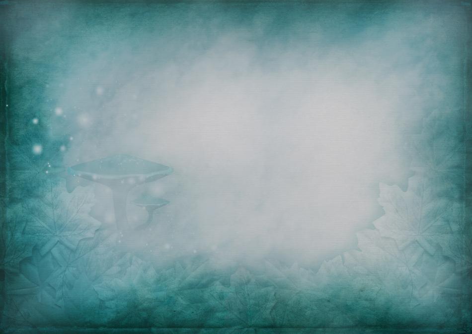 leaves mushroom frame vintage