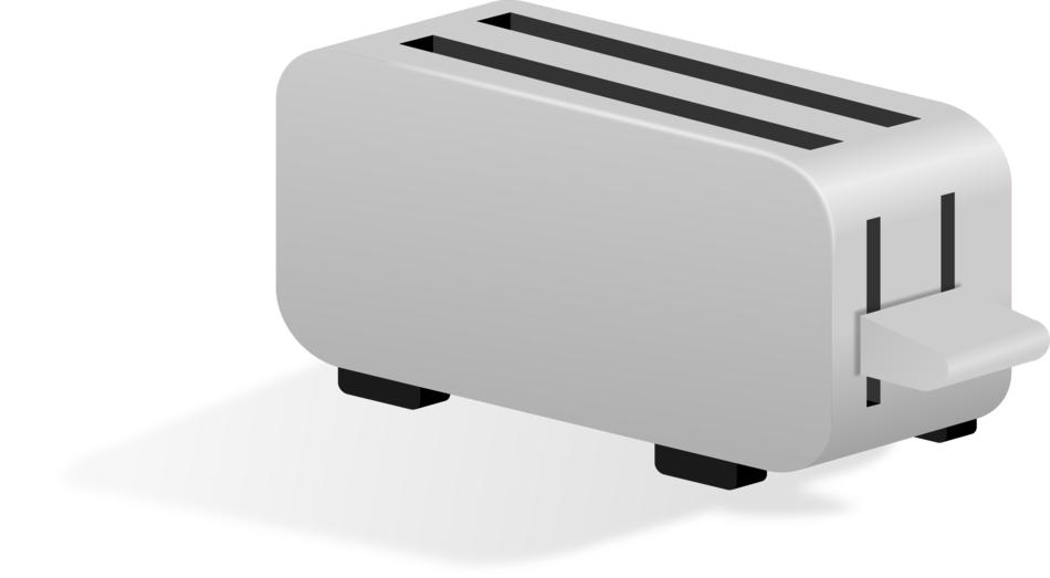 kitchen toaster on white background