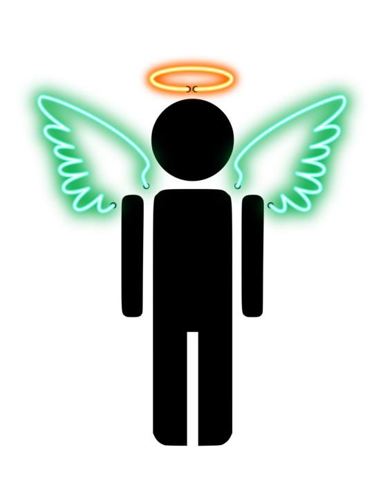 angel neon christmas symbol halo