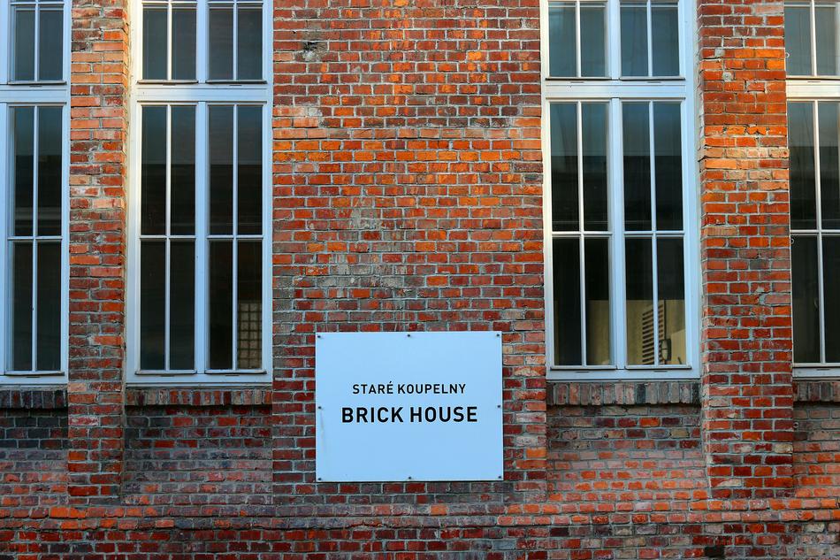 white windows with lettering on the building