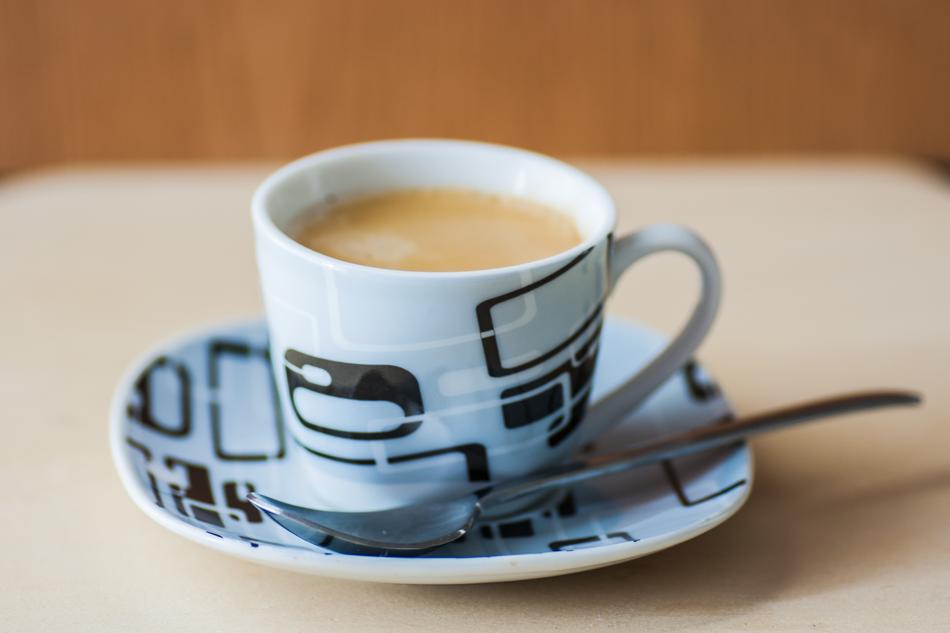 delicious milk coffee on the table