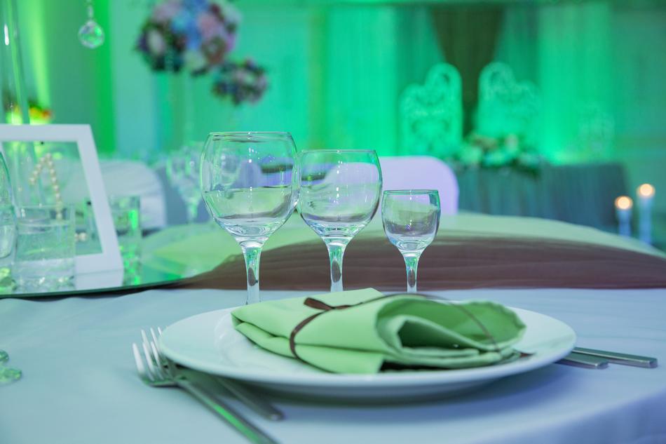 glasses of water on the table