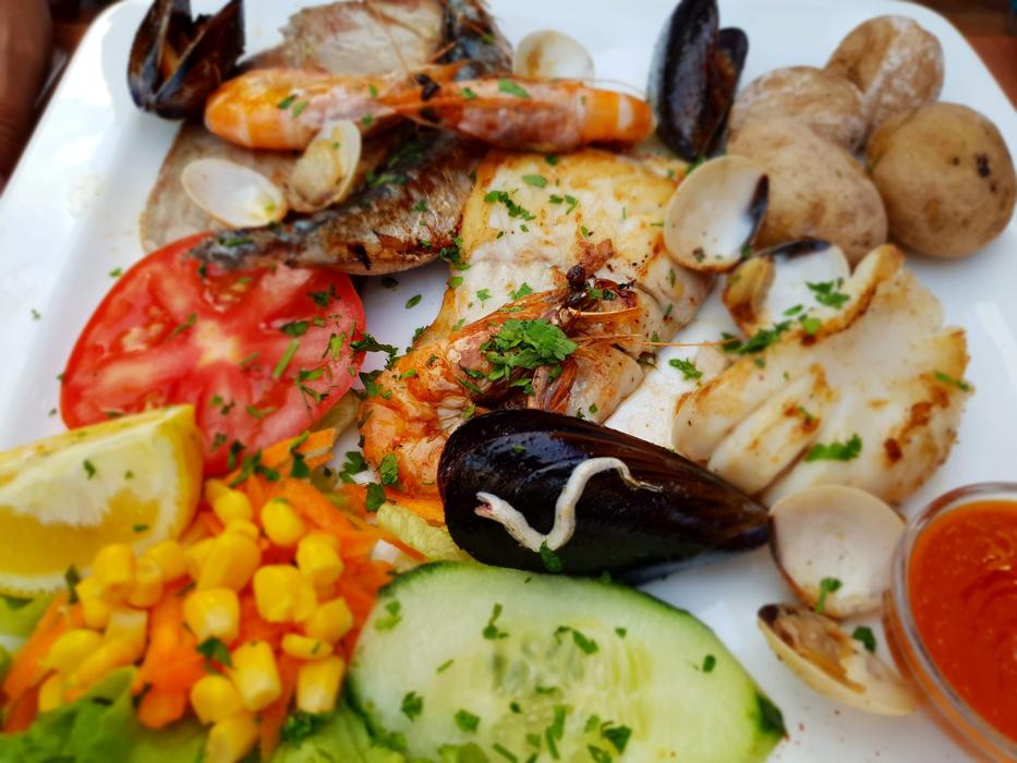 delicious meat products with vegetables