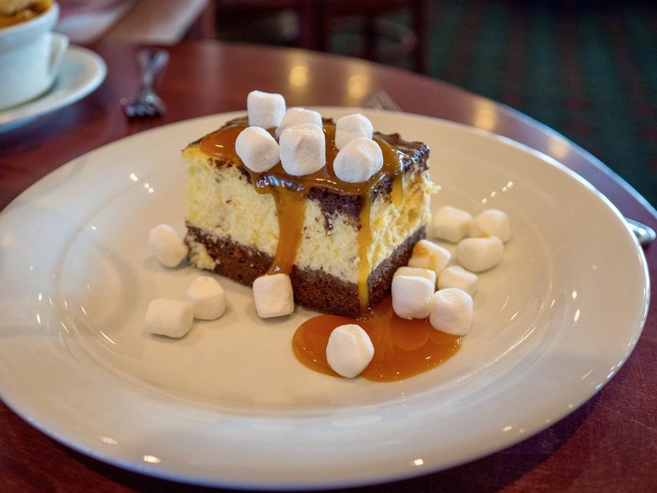 sweet cheesecake with marshmallows