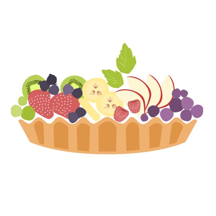 fruit dessert drawing
