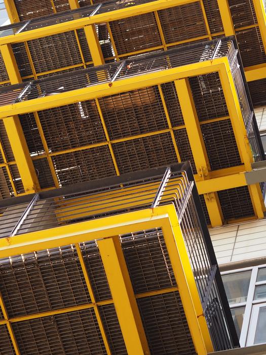 yellow pattern building