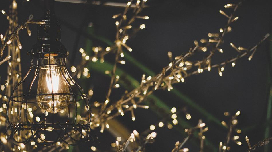 illuminated lights on the street