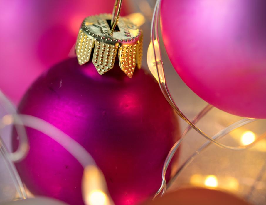 Christmas Bauble Close Up Light