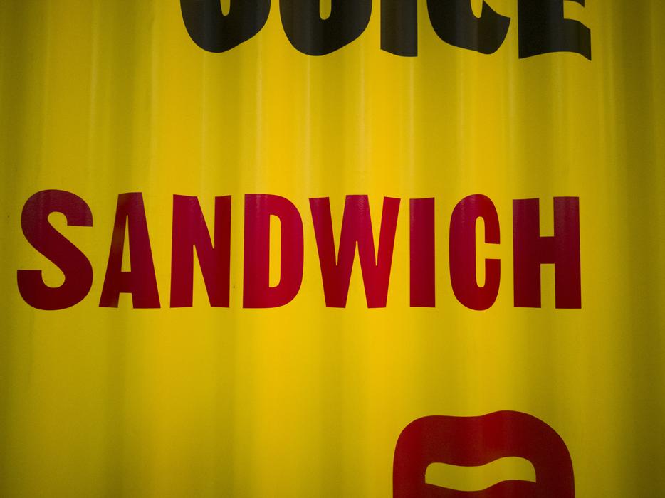signature on the sandwich wall