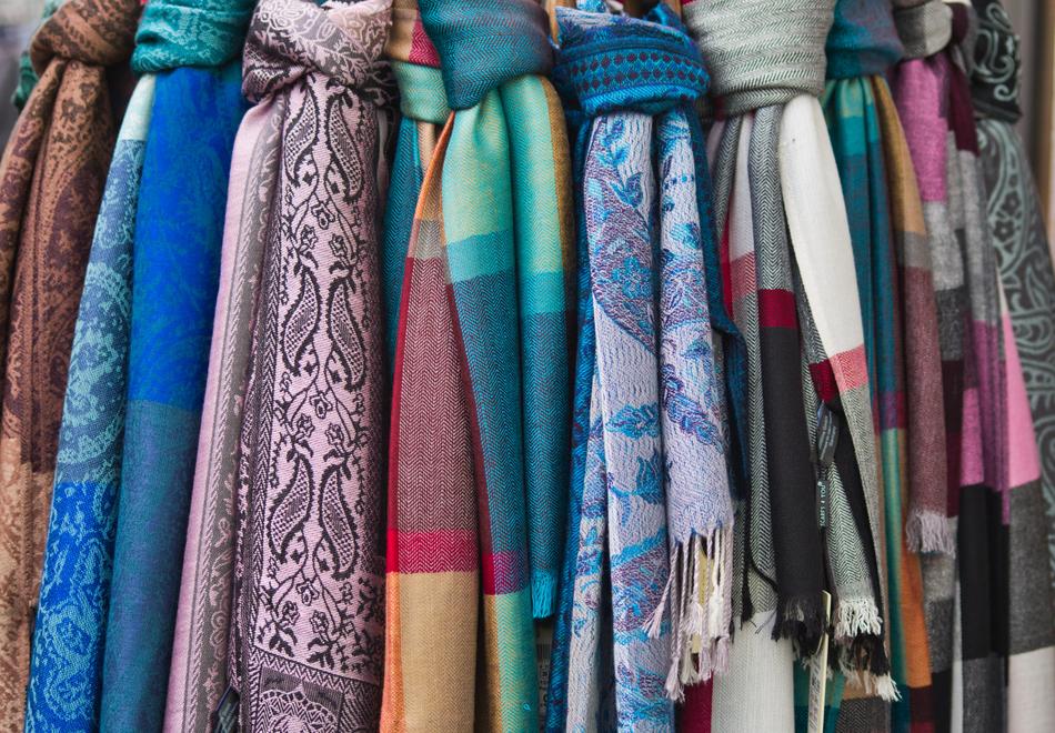 scarf colored look a lot
