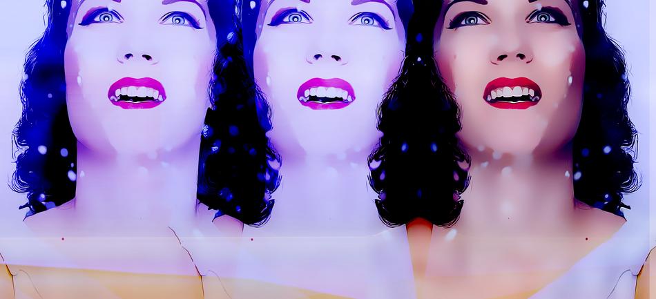 man and illusions face woman