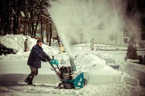 Snow Cleaning Man