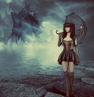 Fantasy Girl Umbrella