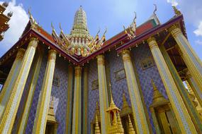 yellow temple landscape view