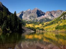 Maroon Bells Landmark Autumn