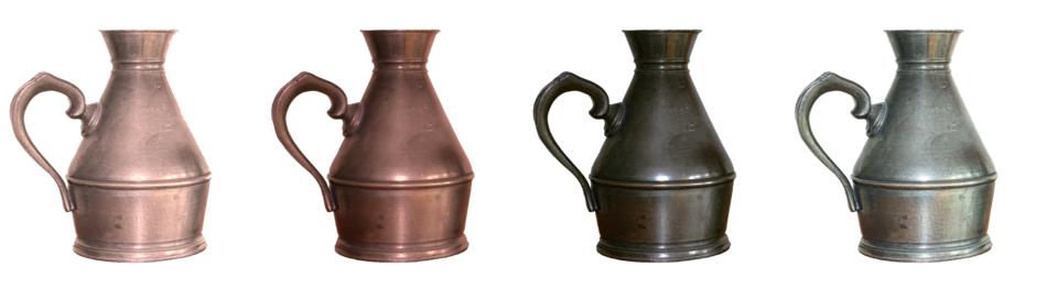 metal old jugs