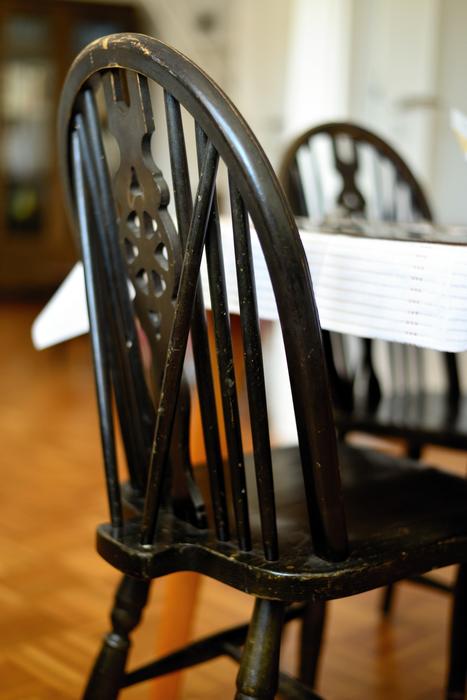 black chair by the desk
