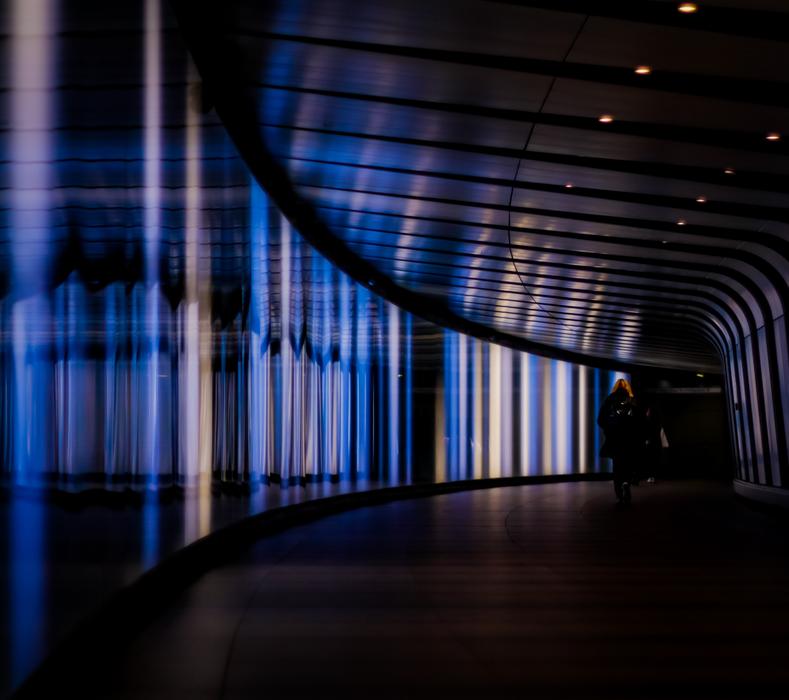 building blue light view