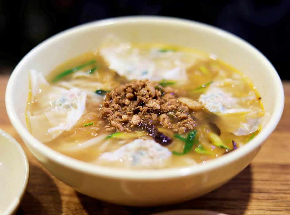 soup with eggs and noodles