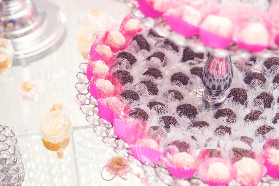 sweet snacks decorated with paper