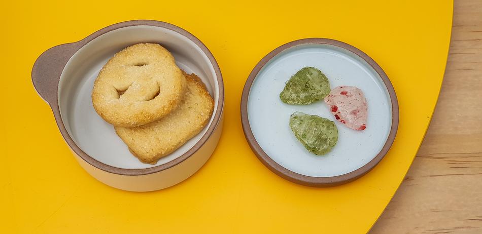 sugar cookies with candy in a bowl